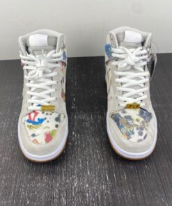 supreme x nike sb dunk high rammellzee white multi color for sale qtnal