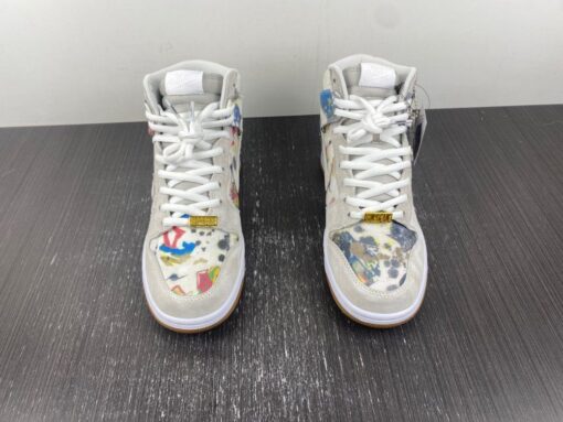 supreme x nike sb dunk high rammellzee white multi color for sale qtnal