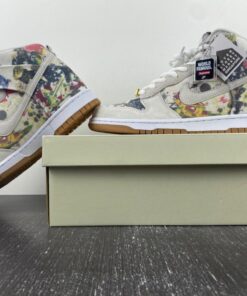 supreme x nike sb dunk high rammellzee white multi color for sale vjzto