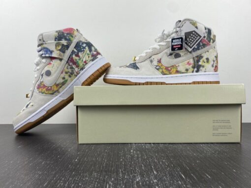 supreme x nike sb dunk high rammellzee white multi color for sale vjzto