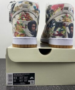 supreme x nike sb dunk high rammellzee white multi color for sale vypmn