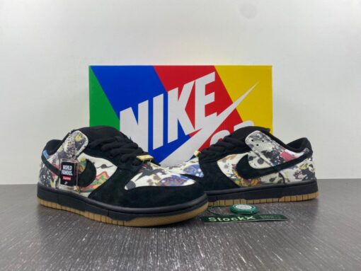 supreme x nike sb dunk low rammellzee black multi color fd8778 001 aeyqh