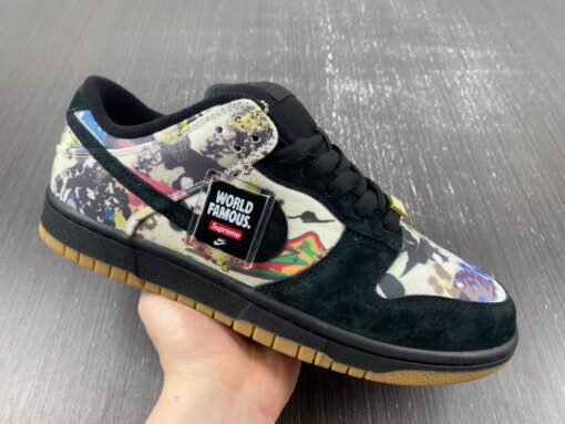 supreme x nike sb dunk low rammellzee black multi color fd8778 001 ijgbd