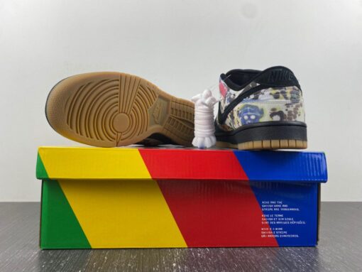 supreme x nike sb dunk low rammellzee black multi color fd8778 001 pzzyc