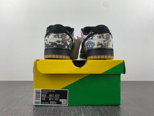 supreme x nike sb dunk low rammellzee black multi color fd8778 001