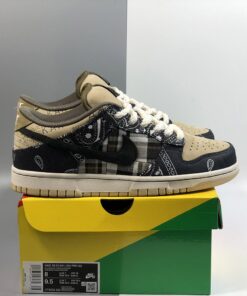 travis scott x nike sb dunk low blackparachute beige petra brown for sale dxvpk